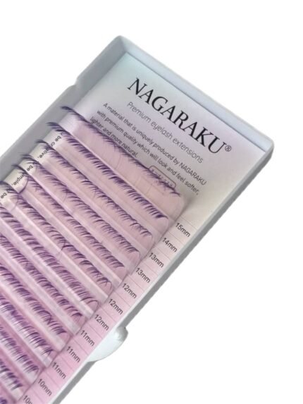 Вії Nagaraku омбре mix 0.07 С 7-15 мм РОЖЕВИЙ-ФІОЛЕТОВИЙ